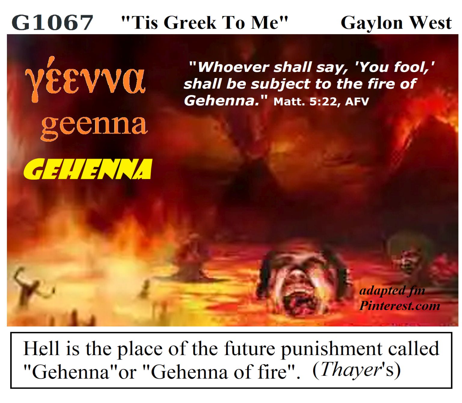  G1067 Gehenna illus., Eternal fire after resurrection